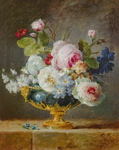 Fleurs dans un vase bleu, 1782